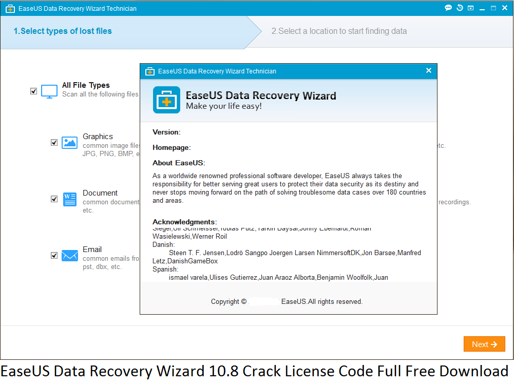 easeus data recovery wizard trial license code